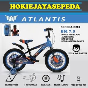 Sepeda Anak BMX ATLANTIS 12" BAN JUMBO dengan MUSIK DAN LAMPU (anak usia 3-5 tahun) BONUS botol air