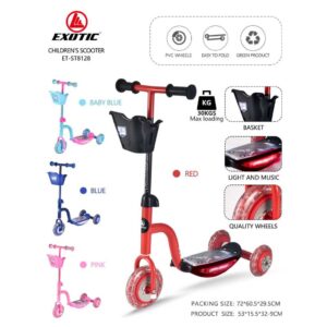 Skuter Anak EXOTIC ST- 8128   Otopet RODA tiga dengan music dan lampu karakter JUSTICE LEAGUE BY PACIFIC