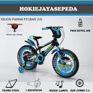 Sepeda Anak BMX PANNA 18" BAN JUMBO 3.0 dengan Tameng musik lampu (anak usia 7-9  tahun) Bonus botol air minum