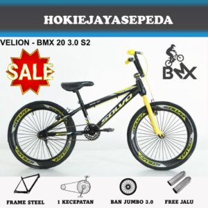 Sepeda BMX 20" VELION - SALVO Ban 20 x 3.0 untuk anak 9 tahun sampai remaja BONUS JALU