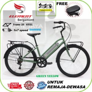 Sepeda Mini Element City Bike Bergamont 26" Boncengan model mirip London taksi 7spd FREE JOK BUSA