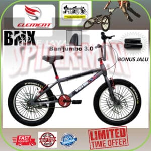 Sepeda BMX Element 20" MARVEL Spiderman Ban Jumbo 3.0 kenda Bonus Jalu Besar