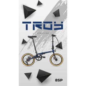 Sepeda Lipat 16" element TROY 8 speed REM Disc Mechanical